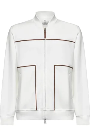 Brunello Cucinelli Heren, Sweatshirts & Hoodies, Wit, Maat: S Katoen