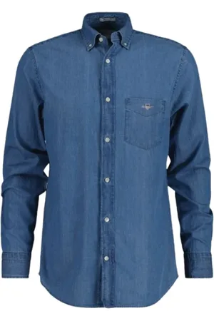 GANT Heren, Overhemden, Blauw, Maat: S