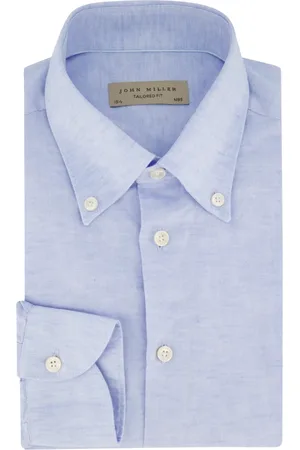 john miller Heren, Overhemden, Blauw, Maat: 5XL Katoen