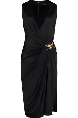 VERSACE Dames, Jurken, Zwart, Maat: XS Jersey