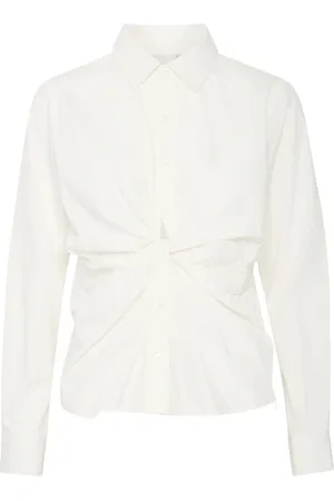 Ichi Dames, Blouses & Shirts, Wit, Maat: S Katoen