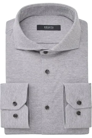 DESOTO Heren, Overhemden, Grijs, Maat: 6XL Katoen