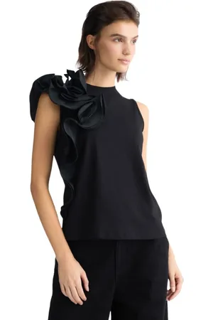 Liu Jo Dames, Tops, Zwart, Maat: XS Katoen