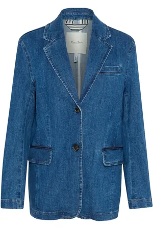 Part Two Dames, Jassen, Blauw, Maat: XS Denim