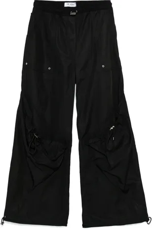The Attico Dames, Broeken, Zwart, Maat: 2XS Nylon