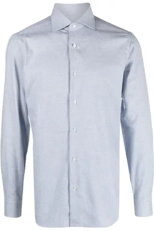 BARBA Heren, Overhemden, Blauw, Maat: 2XL