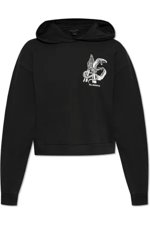 AllSaints Dames, Sweatshirts & Hoodies, Zwart, Maat: L Katoen