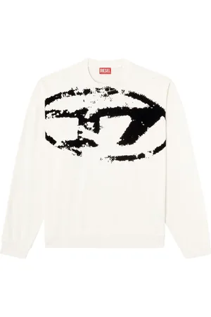 Diesel Heren, Sweatshirts & Hoodies, Wit, Maat: M Denim