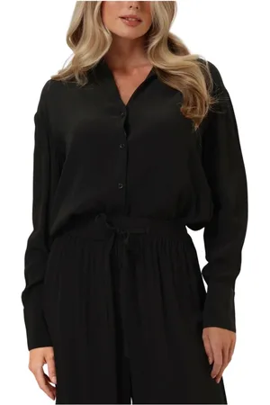 NOTRE-V Dames, Blouses & Shirts, Zwart, Maat: XS