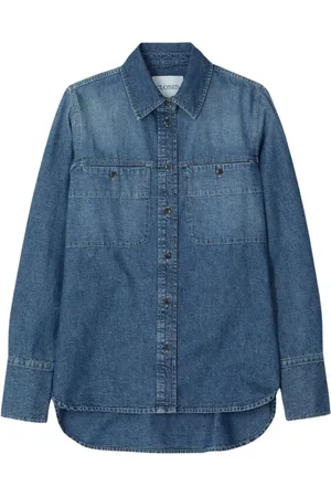Closed Dames, Overhemden, Blauw, Maat: 2XS Denim