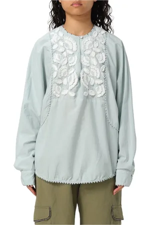 Bazar Deluxe Dames, Blouses & Shirts, Blauw, Maat: S