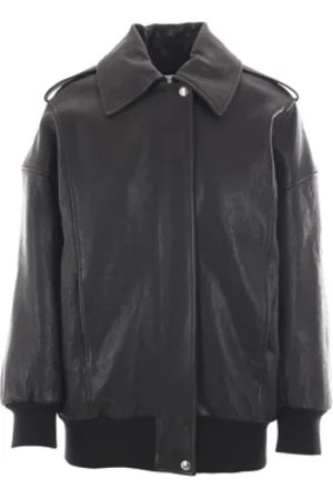 Alexander McQueen Dames, Jassen, Zwart, Maat: XS Leer