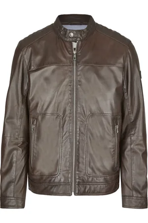 Bugatti Heren, Jassen, Bruin, Maat: XL Leer