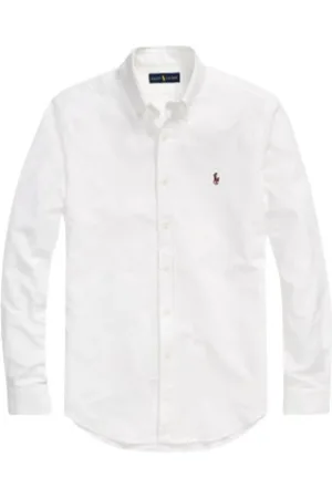 Ralph Lauren Heren, Overhemden, Wit, Maat: M Katoen