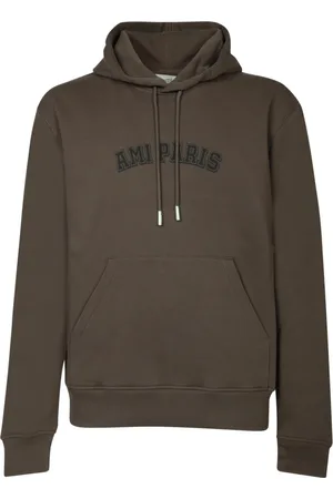 Ami Heren, Sweatshirts & Hoodies, Bruin, Maat: L Katoen