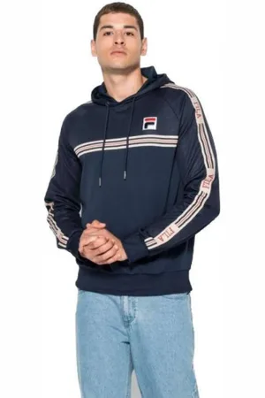 Fila Heren, Sweatshirts & Hoodies, Blauw, Maat: XS Poliester