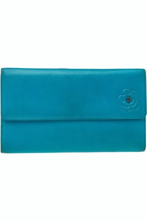 CHANEL Dames, Pre-owned, Blauw, Maat: ONE Size Leer