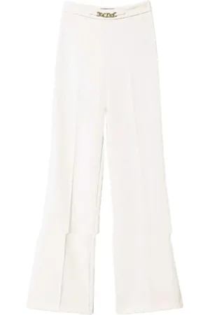Twin-Set Dames, Broeken, Wit, Maat: XS Viscose
