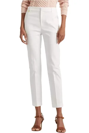 Ralph Lauren Dames, Broeken, Wit, Maat: 2XL Leer