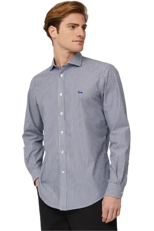 HARMONT&BLAINE Heren, Overhemden, Blauw, Maat: 5XL Katoen