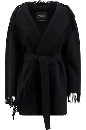 Balenciaga Dames, Mantels, Zwart, Maat: S Wol