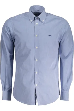 HARMONT&BLAINE Heren, Overhemden, Blauw, Maat: XL Katoen