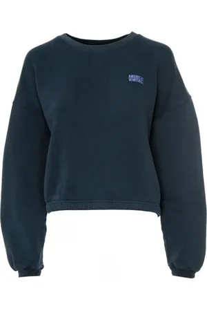 American Vintage Dames, Sweatshirts & Hoodies, Blauw, Maat: S Katoen