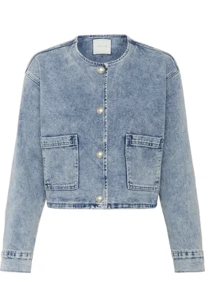 Kaffe Dames, Jassen, Blauw, Maat: L Denim