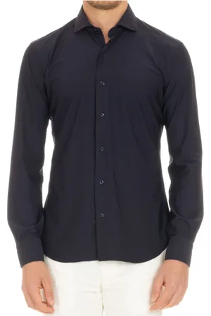 BARBA Heren, Overhemden, Blauw, Maat: M Katoen