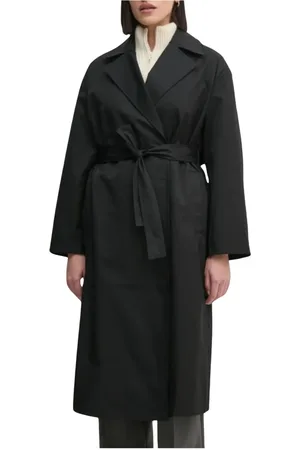 Calvin Klein Dames, Mantels, Zwart, Maat: 2XS Katoen