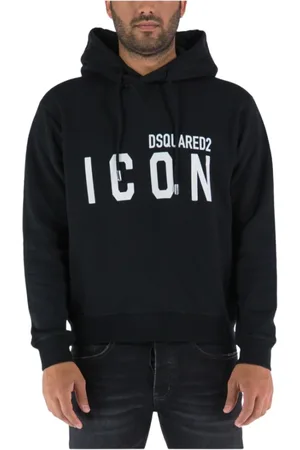 Dsquared2 Heren, Sweatshirts & Hoodies, Zwart, Maat: XL Katoen