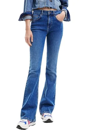 Desigual Dames, Jeans, Blauw, Maat: XS Katoen