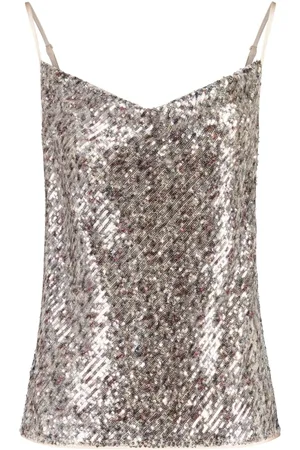 Diane von Furstenberg Dames, Tops, Grijs, Maat: L
