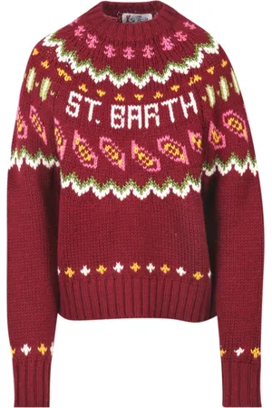 MC2 SAINT BARTH Dames, Truien, Rood, Maat: L Wol