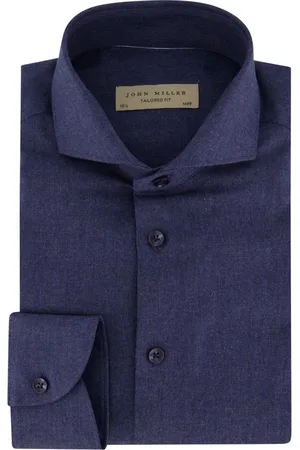 john miller Heren, Overhemden, Blauw, Maat: 4XL Katoen