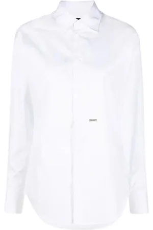 Dsquared2 Dames, Blouses & Shirts, Wit, Maat: 3XS Katoen