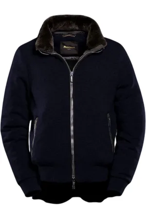 MOORER Heren, Jassen, Blauw, Maat: 3XL Suède