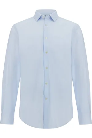 Boggi Milano Heren, Overhemden, Blauw, Maat: M Nylon
