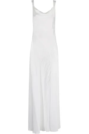 Alberta Ferretti Dames, Jurken, Wit, Maat: S Satijn