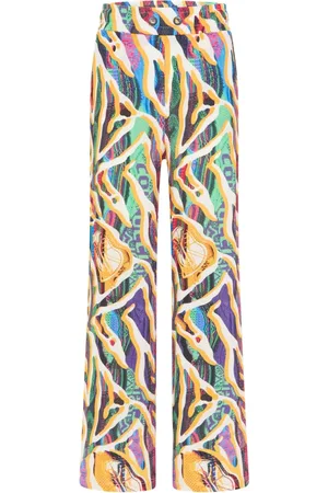 Carlo Colucci Dames, Broeken, Wit, Maat: L Viscose