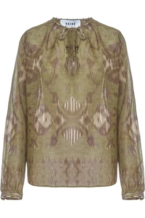 Bazar Deluxe Dames, Blouses & Shirts, Groen, Maat: S Katoen