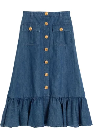 VALENTINO Dames, Rokken, Blauw, Maat: S