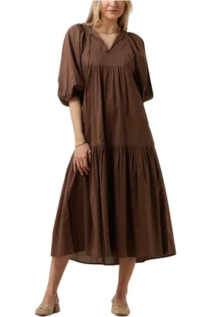 NOTRE-V Dames, Jurken, Bruin, Maat: M