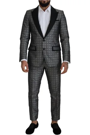 Dolce & Gabbana Heren, Pakken, Grijs, Maat: L Zijde