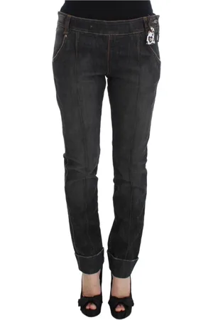 ERMANNO SCERVINO Dames, Broeken, Grijs, Maat: L Denim
