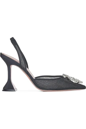 Amina Muaddi Dames, Schoenen, Zwart, Maat: 36 EU