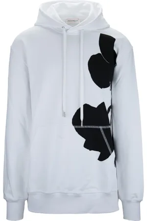 Alexander McQueen Heren, Sweatshirts & Hoodies, Wit, Maat: M Katoen