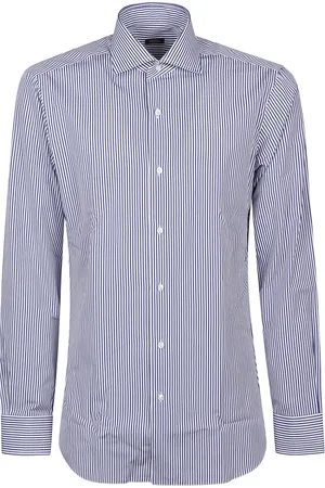 BARBA Heren, Overhemden, Blauw, Maat: XL Katoen
