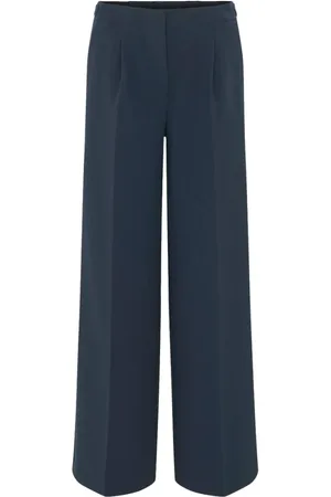 Opus Dames, Broeken, Blauw, Maat: S Viscose