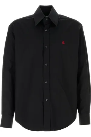 Alexander McQueen Heren, Overhemden, Zwart, Maat: L Viscose